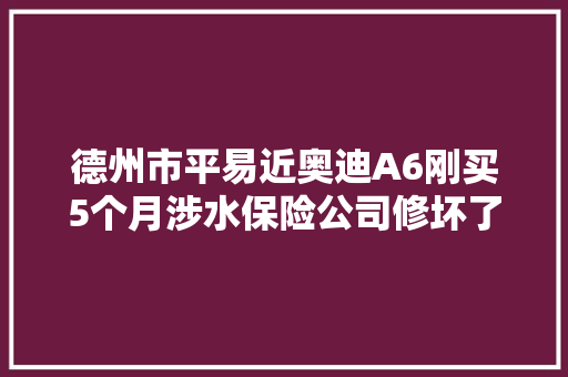 德州市平易近奥迪A6刚买5个月涉水保险公司修坏了大年夜地保险为车主赔付新车 汽车知识