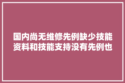 国内尚无维修先例缺少技能资料和技能支持没有先例也要干  第1张