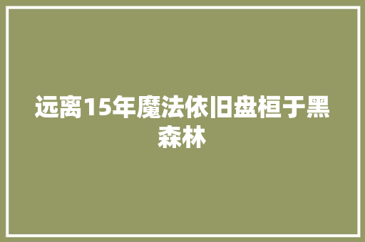远离15年魔法依旧盘桓于黑森林 休闲娱乐