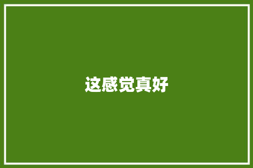 这感觉真好 知识百科