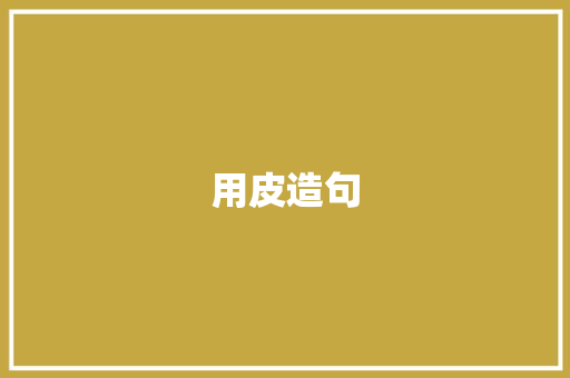 用皮造句 知识百科